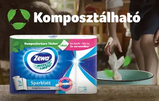 A Zewa Wisch&Weg konyhai papírtörlővel gyerekjáték a komposztálás!